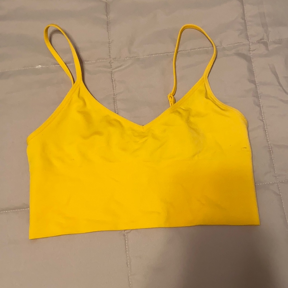 Bright yellow Crop Tank